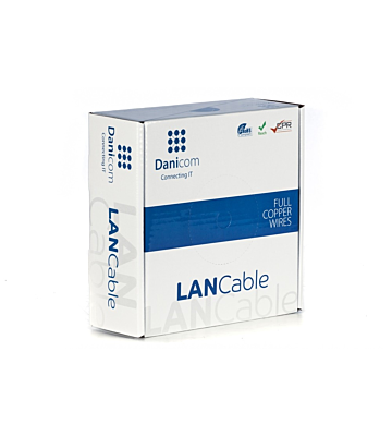 Cabo DANICOM CAT6 UTP de 50m em bobine rígida - LSZH (Dca)