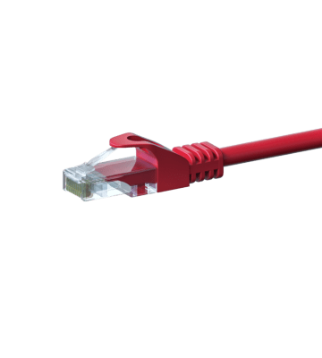 Cabo de rede UTP CAT5e de 5 m vermelho - 100% cobre