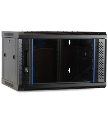 Armário de parede 4U com porta de vidro 600x450x280mm (LxPxA)