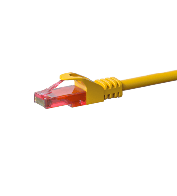 Cabo de rede UTP CAT6 de 2 m, amarelo - 100% cobre