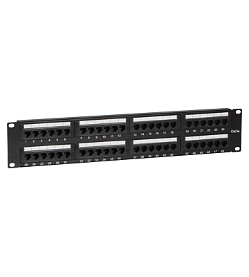 Painel de ligação CAT5e UTP - 48 portas