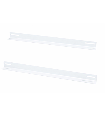 Conjunto de 2 perfis em L adequados para armários de parede com 600 mm de profundidade - branco