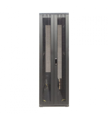 Armário para servidor 47U com portas duplas frontais e traseiras perfuradas, 600x800x2200mm (LxPxA)
