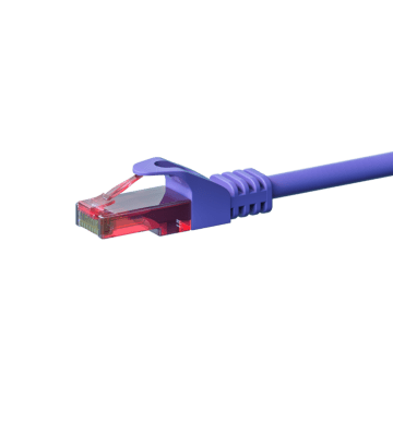 Cabo de rede UTP CAT6 de 2 m em roxo - 100% cobre