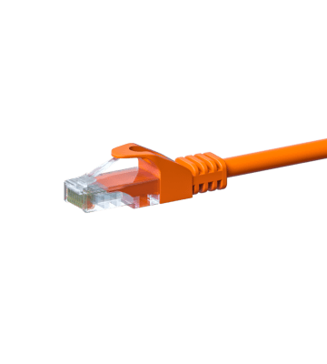 Cabo de rede CAT5e UTP de 2 m em cor de laranja - CCA
