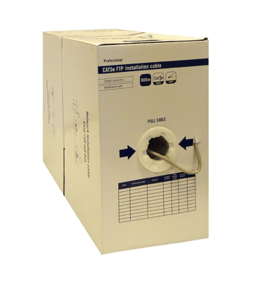Cabo Alfaco Cat5E F/UTP em bobine rígida de 305m cinzento LSZH - (Eca)
