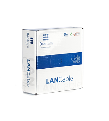Cabo DANICOM CAT6A U/UTP 50m em bobine rígida - LSZH (Dca)