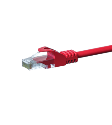 Cabo de rede CAT5e UTP vermelho de 5m - CCA