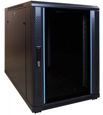 Caixa para mini servidor 15U com porta de vidro 600x1000x860mm (LxPxA)