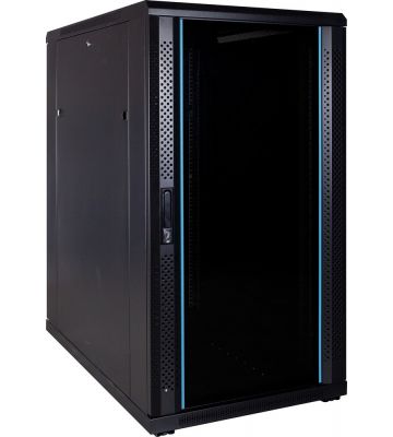 Armário para servidor 22U com porta de vidro 600x1000x1200mm (LxPxA)