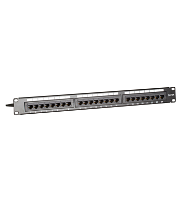Painel de ligação CAT6a UTP - 24 portas