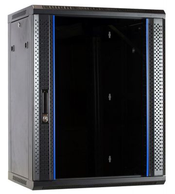 Armário de parede 15U com porta de vidro 600x450x770mm (LxPxA)