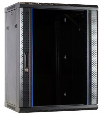 Armário de parede 15U com porta de vidro 600x600x770mm (LxPxA)
