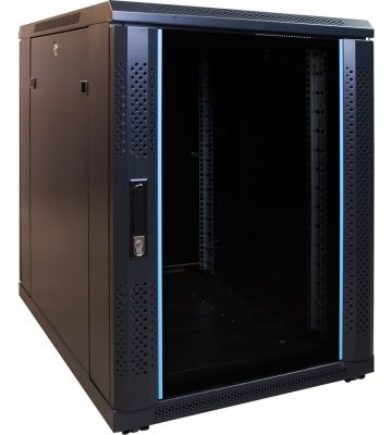 Caixa para mini servidor 15U com porta de vidro 600x600x860mm (LxPxA)