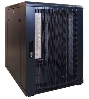 Caixa para mini servidor 15U com porta perfurada 600x600x860mm (LxPxA)