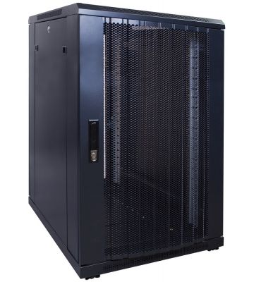 Armário para servidor 18U com porta perfurada 600x800x1000mm (LxPxA)