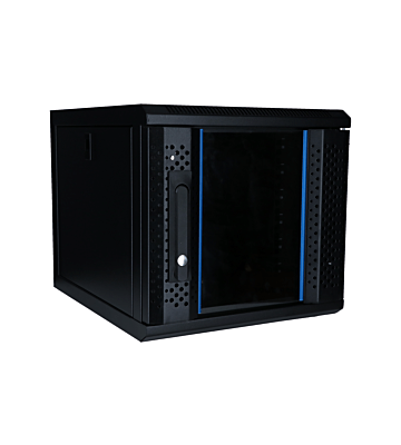 Armário para servidor de 10 polegadas, 6U, com porta de vidro, 370x450x370mm (LxPxA)