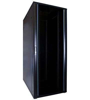 Armário para servidor 42U com porta de vidro 800x1200x2000mm (LxPxA)