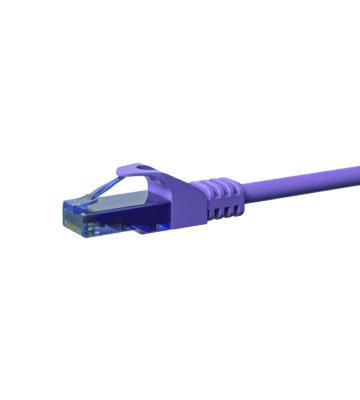 Cabo de rede UTP CAT6a de 2 m em roxo - 100% cobre
