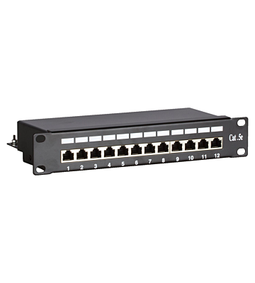 Painel de ligação FTP CAT5e de 10 polegadas - 12 portas