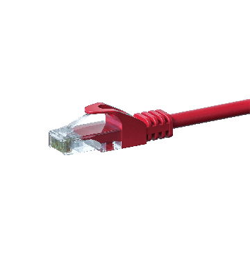Cabo de rede UTP CAT5e de 1 m, vermelho - 100% cobre