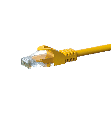 Cabo de rede UTP CAT5e de 3 m, amarelo - 100% cobre