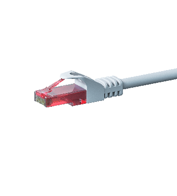 Cabo de rede UTP CAT6 de 1 m branco - 100% cobre