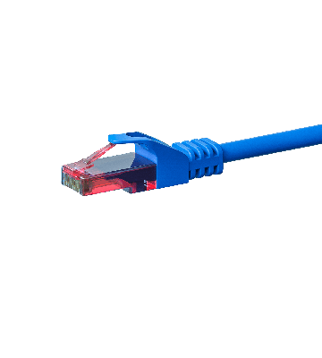 Cabo de rede UTP CAT6 de 0,50 m azul - 100% cobre