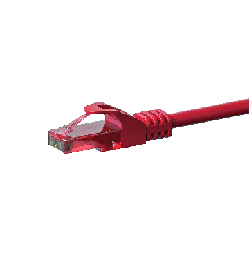 Cabo de rede UTP CAT6 de 0,50 m vermelho - 100% cobre