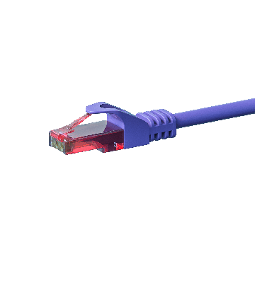 Cabo de rede UTP CAT6 de 0,25 m em roxo - 100% cobre