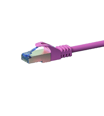 Cabo de rede CAT6a S/FTP (PIMF) de 0,50 m cor-de-rosa