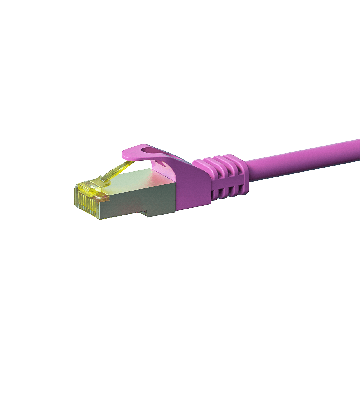 Cabo de rede Cat7 S/FTP (PIMF) de 20 m cor-de-rosa