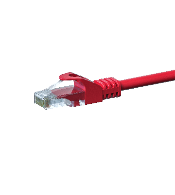 Cabo de rede CAT5e UTP 0,50m vermelho - CCA