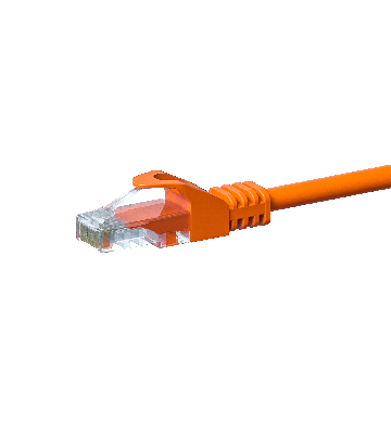 Cabo de rede CAT5e UTP de 0,25 m laranja - CCA