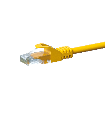 Cabo de rede CAT5e UTP de 1,50 m amarelo - CCA