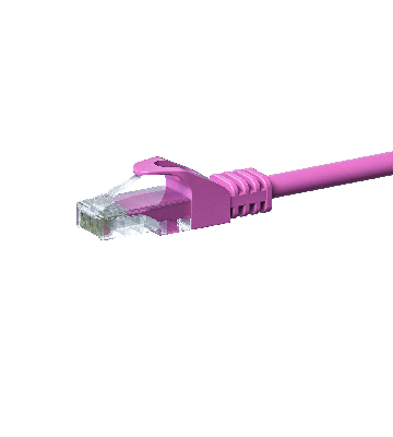 Cabo de rede CAT5e UTP rosa de 3m - CCA