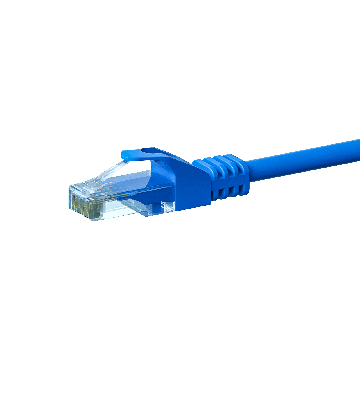 Cabo de rede CAT6 UTP de 0,50 m azul - CCA