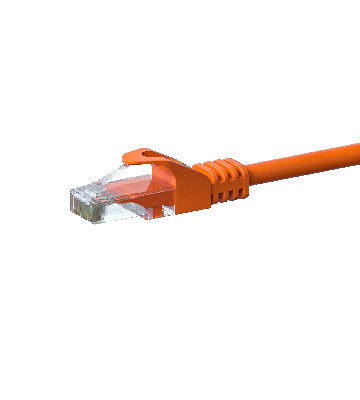 Cabo de rede CAT6 UTP de 0,25 m laranja - CCA