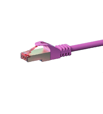 Cabo de rede CAT6 S/FTP (PIMF) de 0,25 m cor-de-rosa 