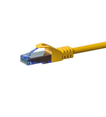 Cabo de rede UTP CAT6a de 0,15 m, amarelo - 100% cobre
