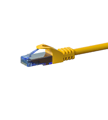 Cabo de rede UTP CAT6a de 15 m, amarelo - 100% cobre