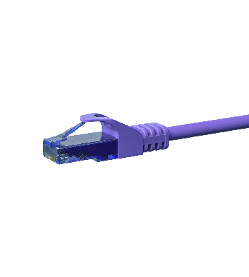 Cabo de rede UTP CAT6a de 15 m em roxo - 100% cobre