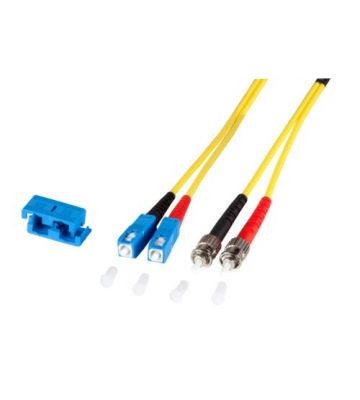 Cabo de fibra ótica duplex OS2 SC-ST 1m