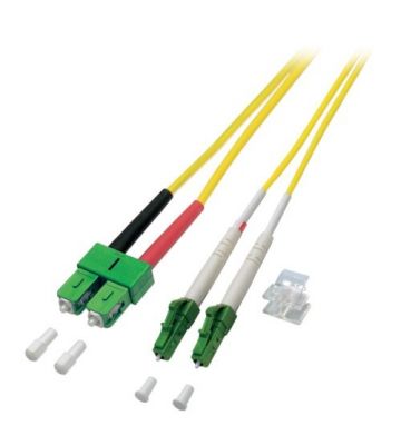 Cabo de fibra ótica duplex OS2 LC/APC-SC/APC 2m