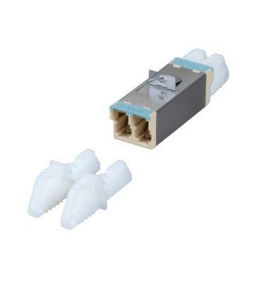 Acoplamento multimodo E2000-E2000 duplex turquesa