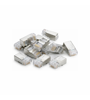 DANICOM FTP CAT5e RJ45 Pass-through Connector - Passagem para cabos com núcleo flexível e rígido - 10 unidades
