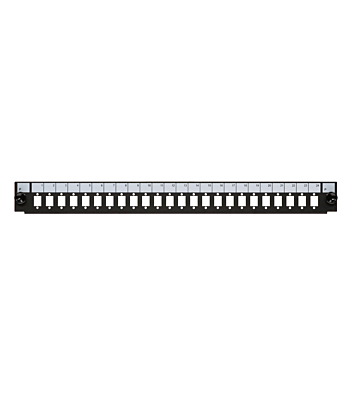 Frontal LC/SC/E2000 com 24 portas, adequado para bandeja de fibra universal.