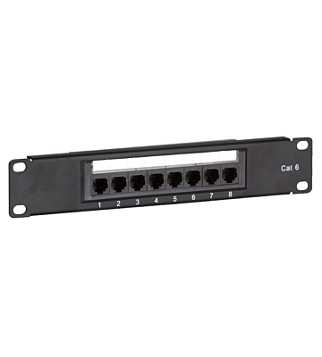 Painel de ligação UTP CAT6 de 10 polegadas - 8 portas