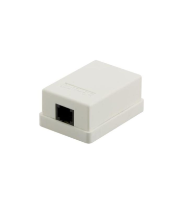 Caixa de montagem superficial CAT5e UTP de 1 porta, cor marfim
