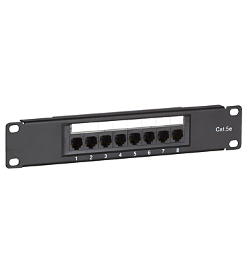 Painel de ligação UTP CAT5e de 10 polegadas - 8 portas